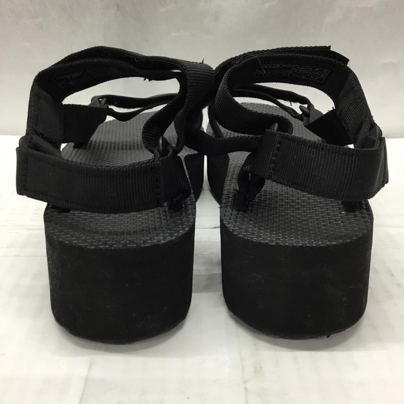 テバ Teva サンダル サンダル 1008844 FLATFORM UNIVERSAL 厚底サンダル 25cm 25.0cm ロゴ、文字 黒 / ブラック / レディース USED 古着 中古 10107591