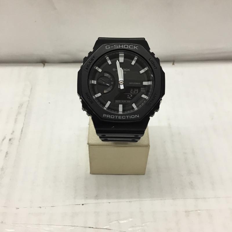 ジーショック G-SHOCK 腕時計 アナログ(クォーツ式) GA-2100 八角形 箱有 ロゴ、文字 黒 / ブラック / メンズ USED 古着 中古 10106506