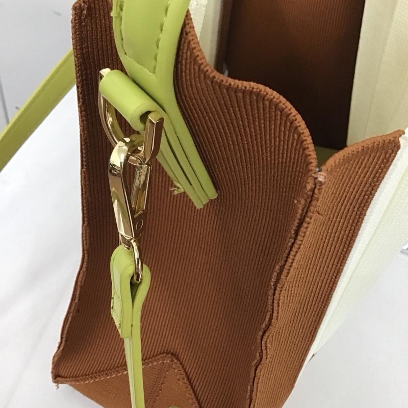 ザラ ZARA ハンドバッグ ハンドバッグ ショルダーバッグ 2way 無地 白 / ホワイト / X 茶 / ブラウン / X 薄緑 / ライトグリーン / レディース USED 古着 中古 10125692