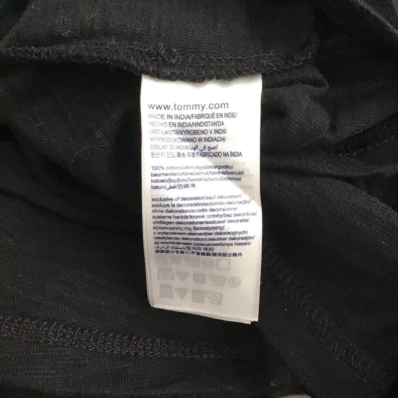 トミーヒルフィガー TOMMY HILFIGER カットソー 長袖 長袖カットソー クルーネックカットソー ロングスリーブカットソー S ロゴ、文字 黒 / ブラック / メンズ USED 古着 中古 10113737