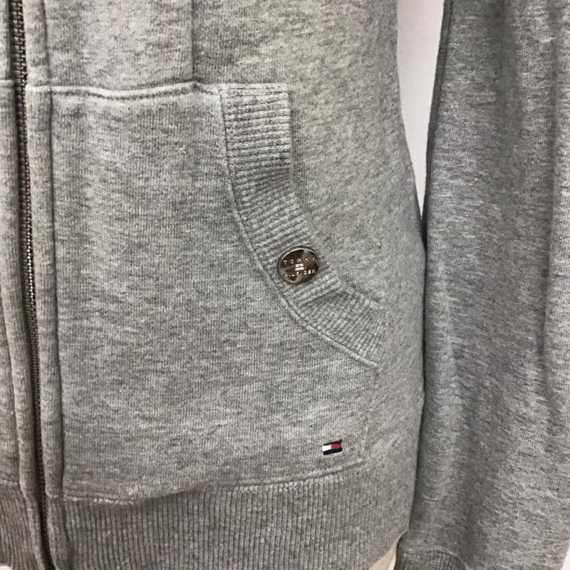 トミーヒルフィガー TOMMY HILFIGER パーカー 長袖 ジップアップパーカー 長袖パーカー フード付きパーカー 0 灰 / グレー / レディース USED 古着 中古 10119437