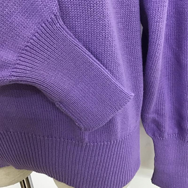 ポロバイラルフローレン Polo by RALPH LAUREN ニット、セーター 長袖 コットンニット M ワンポイント 紫 / パープル / メンズ USED 古着 中古 10109547