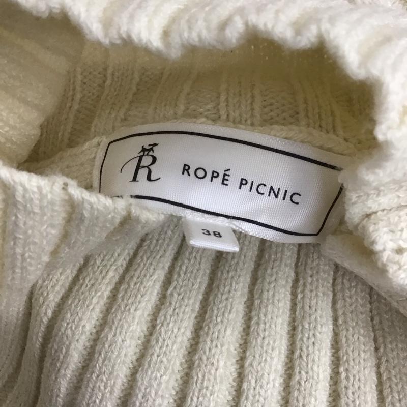 ロペピクニック ROPE  PICNIC ニット、セーター 長袖 GDM-53100-B クロップドリブ切り替えニット 38 無地 アイボリー / アイボリー /  レディース USED 古着 中古 10107972