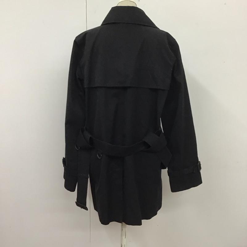 バーバリーロンドン Burberry London コート トレンチコート FRA43-180-09 40 無地 黒 / ブラック / レディース USED 古着 中古 10113026