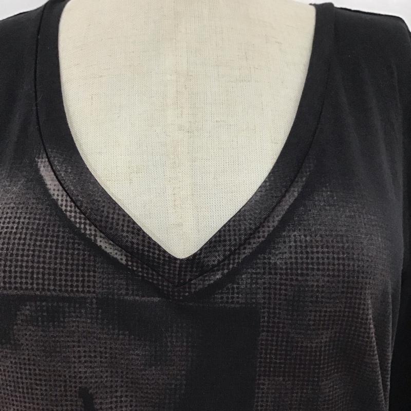 ディーゼル DIESEL Tシャツ 長袖 Vネック S 黒 / ブラック / レディース USED 古着 中古 10112335