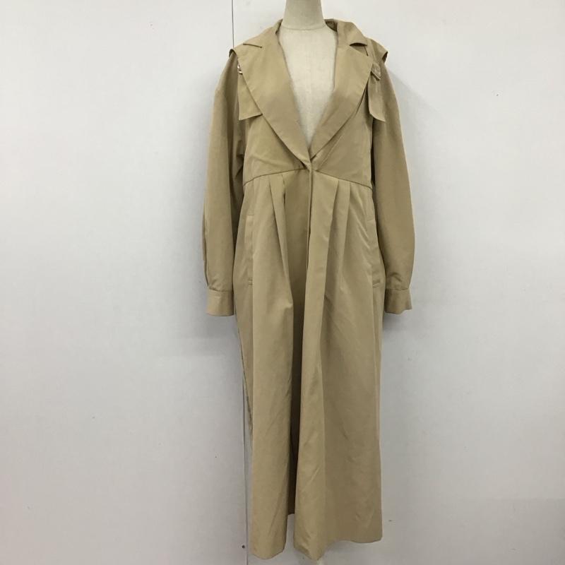 ムルーア MURUA コート コート一般 011910001201 レイヤーチェックコート FREE 無地 ベージュ / ベージュ / レディース USED 古着 中古 10120340