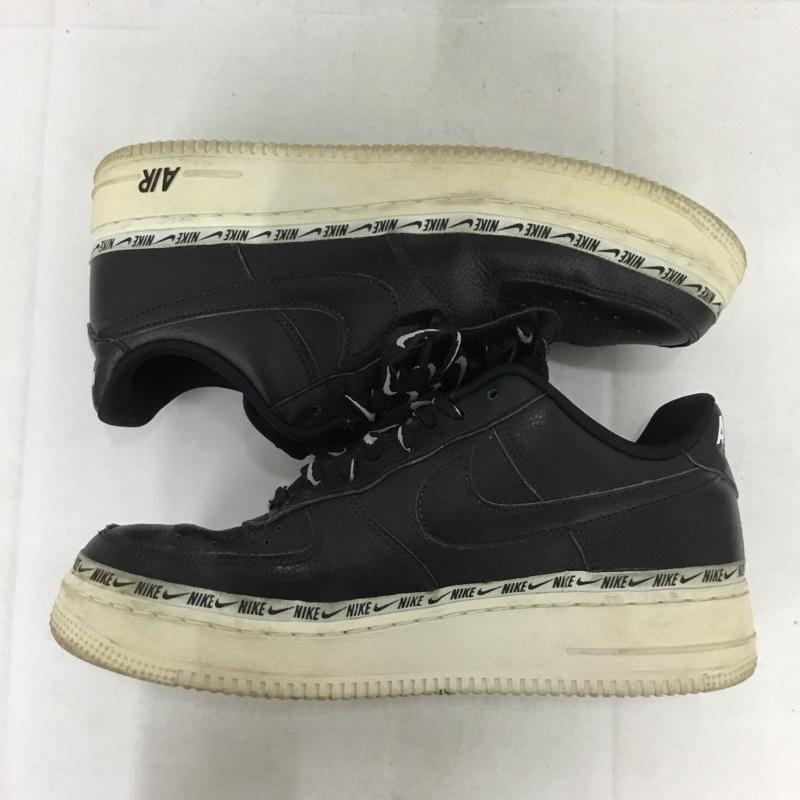 ナイキ NIKE スニーカー スニーカー AH6827-002 WMNS AIR FORCE 1 SE PREMIUM 27.5cm 27.5cm ロゴ、文字 黒 / ブラック / メンズ USED 古着 中古 10138331