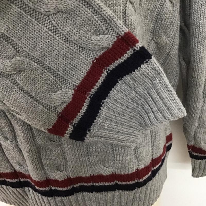ブルックスブラザーズ BROOKS BROTHERS ニット、セーター 長袖 長袖ニットカットソー ニット セーター Vネックニット M 灰 / グレー / メンズ USED 古着 中古 10113623
