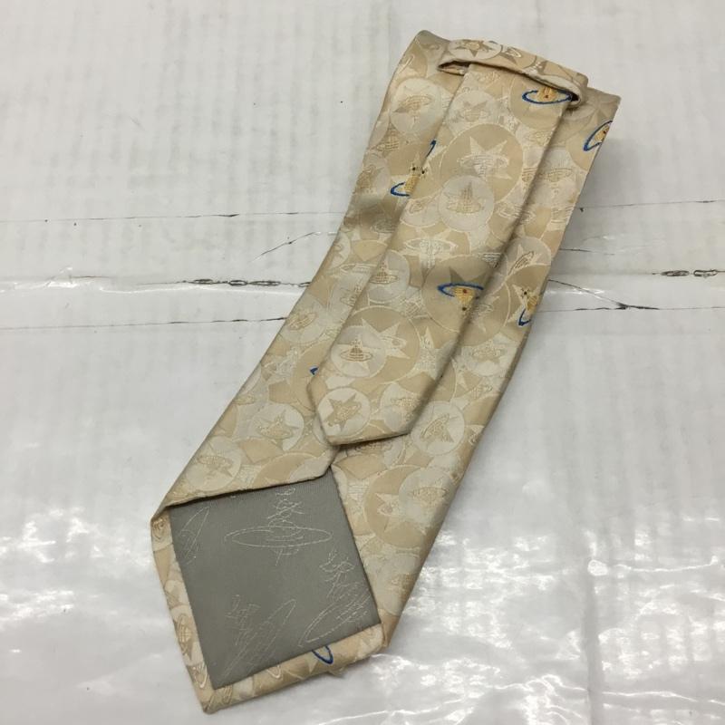 ヴィヴィアンウエストウッド Vivienne Westwood ネクタイ ネクタイ シルク オーブ 総柄 ベージュ / ベージュ / メンズ USED 古着 中古 10122345