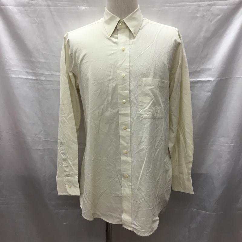 チャップス CHAPS シャツ、ブラウス 長袖 ボタンダウン M 無地 アイボリー / アイボリー / メンズ USED 古着 中古 10116089