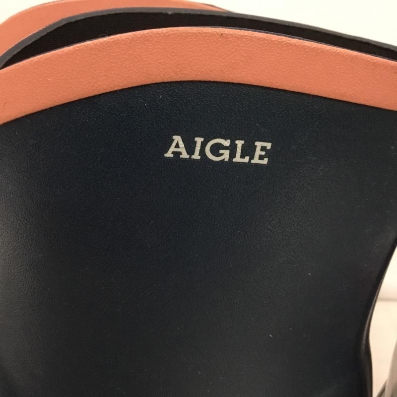 エーグル AIGLE 長靴、レインシューズ 長靴、レインシューズ ZZF8404 ラバーミドルブーツ MS JULIETTE BOT タグ付き 35 ロゴ、文字 緑 / グリーン / レディース USED 古着 中古 10135748