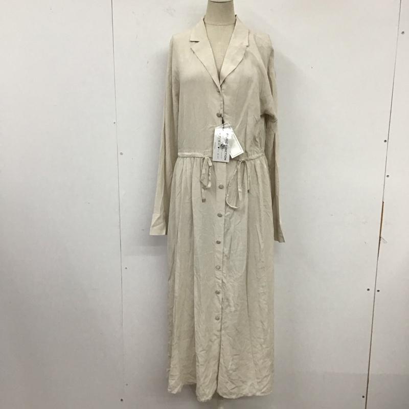 アリシアページボーイ alicia PAGEBOY ワンピース ロングスカート PB070014TS シャツワンピース タグ付き 開襟 オープンカラー イージーケアOP FREE 無地 アイボリー / アイボリー / レディース USED 古着 中古 10122102