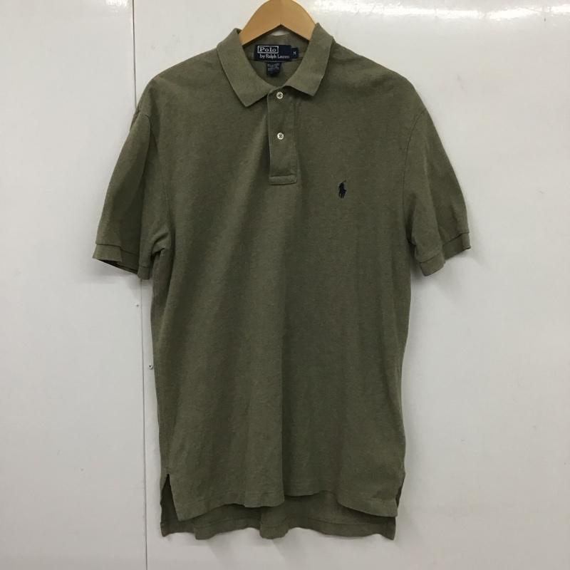 ポロバイラルフローレン Polo by RALPH LAUREN ポロシャツ 半袖 半袖ポロシャツ 半袖カットソー カラーシャツ M ロゴ、文字 カーキ / カーキ / メンズ USED 古着 中古 10131632