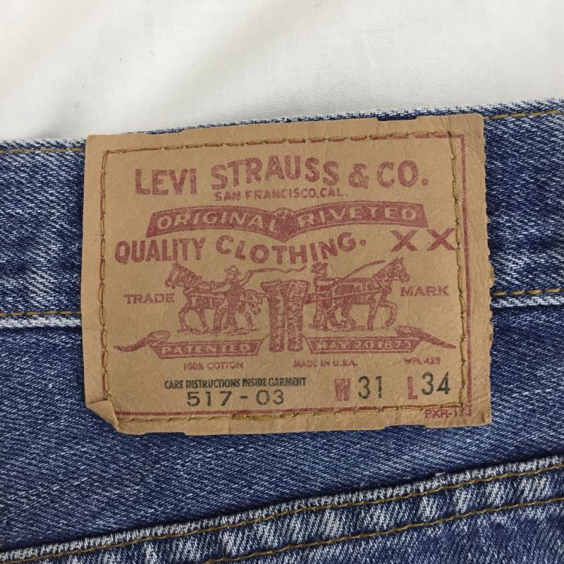 リーバイス Levi s パンツ デニム、ジーンズ 517 USA製 84011-3 31インチ 無地 青 / ブルー /  メンズ USED 古着 中古 10125241