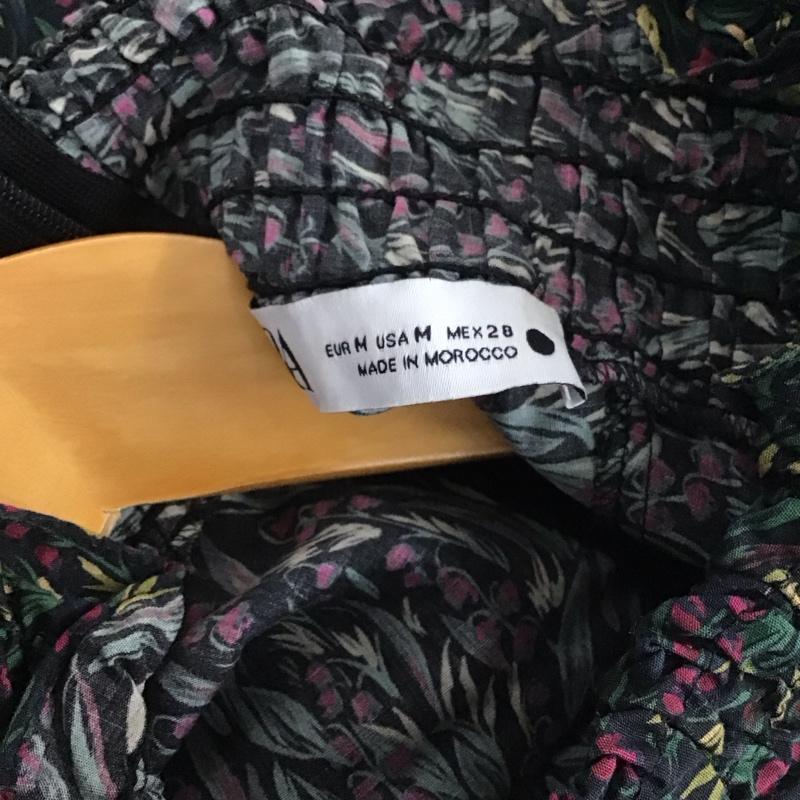 ザラ ZARA カットソー 長袖 2070/001/800 balloons puffy sleeves high neck top M 総柄 マルチカラー / マルチカラー / レディース USED 古着 中古 10131851