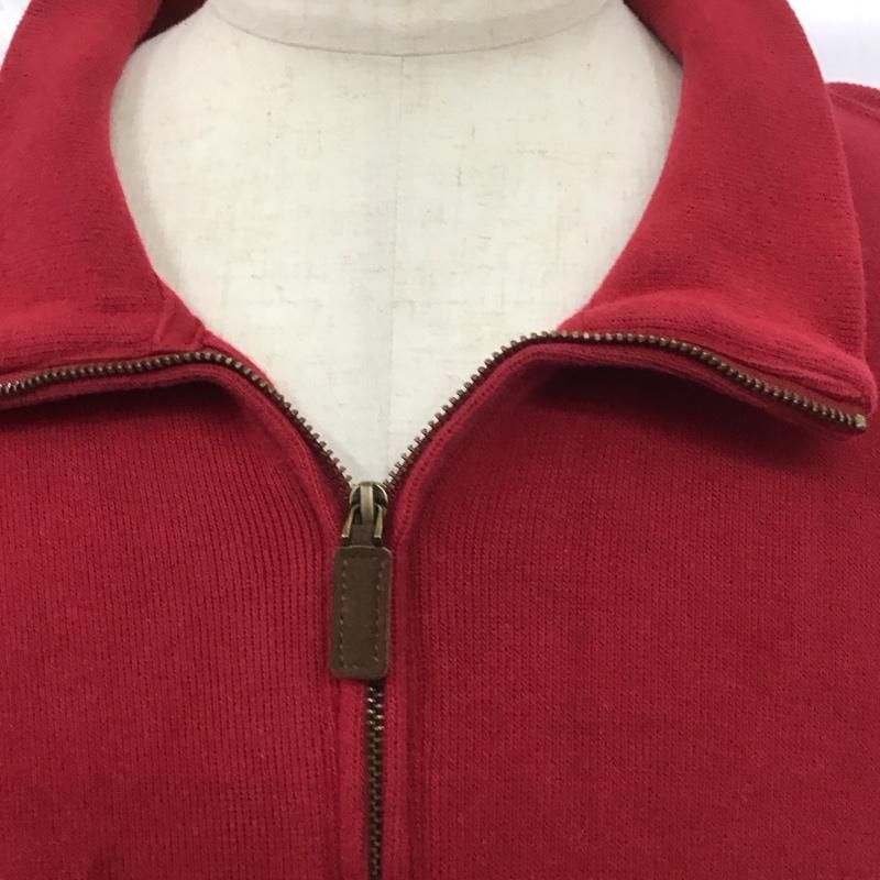ポロラルフローレン POLO RALPH LAUREN トレーナー 長袖 長袖スウェット ジップネックトレーナー プルオーバー ロゴ、文字 赤 / レッド / メンズ USED 古着 中古 10112724