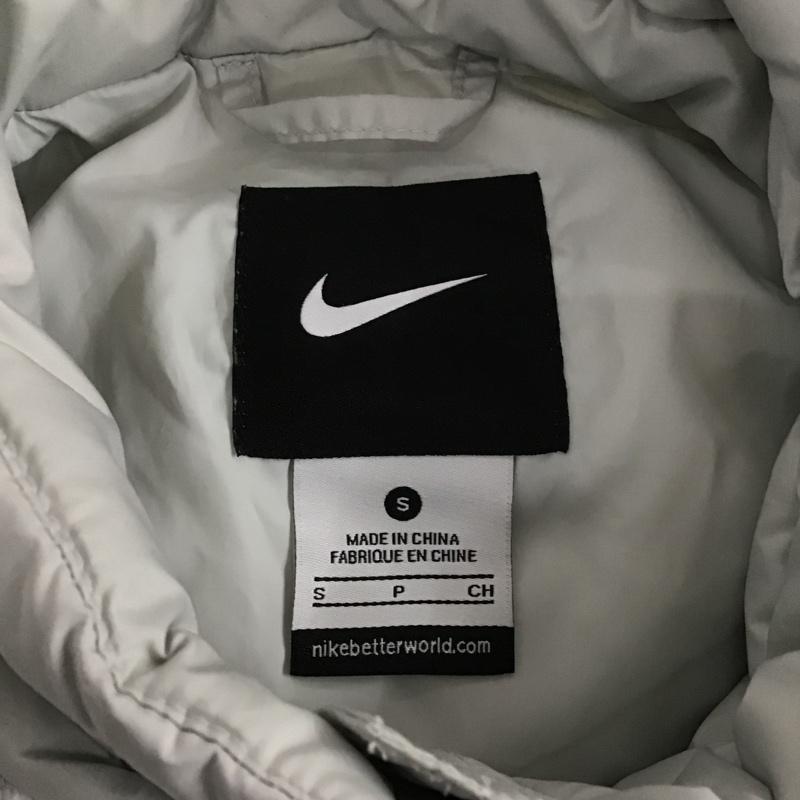 ナイキ NIKE ベスト ベスト ジップアップベスト ノースリーブカットソー スポーツウェア S 無地 灰 / グレー / X 白 / ホワイト / レディース USED 古着 中古 10106855