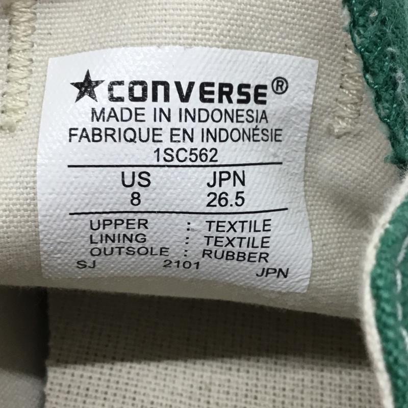 コンバース CONVERSE スニーカー スニーカー 1SC562 ALL STAR US COLORS OX 26.5cm ローカット 26.5cm ロゴ、文字 緑 / グリーン / メンズ USED 古着 中古 10120909