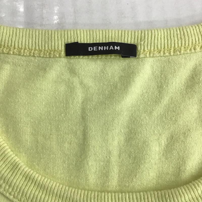 デンハム DENHAM Tシャツ 半袖 半袖カットソー プリントTシャツ クルーネックカットソー M ロゴ、文字 黄 / イエロー /  メンズ USED 古着 中古 10113119