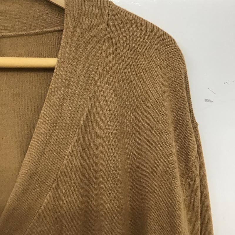 ザラ ZARA カーディガン 長袖 L 無地 茶 / ブラウン / レディース USED 古着 中古 10133661