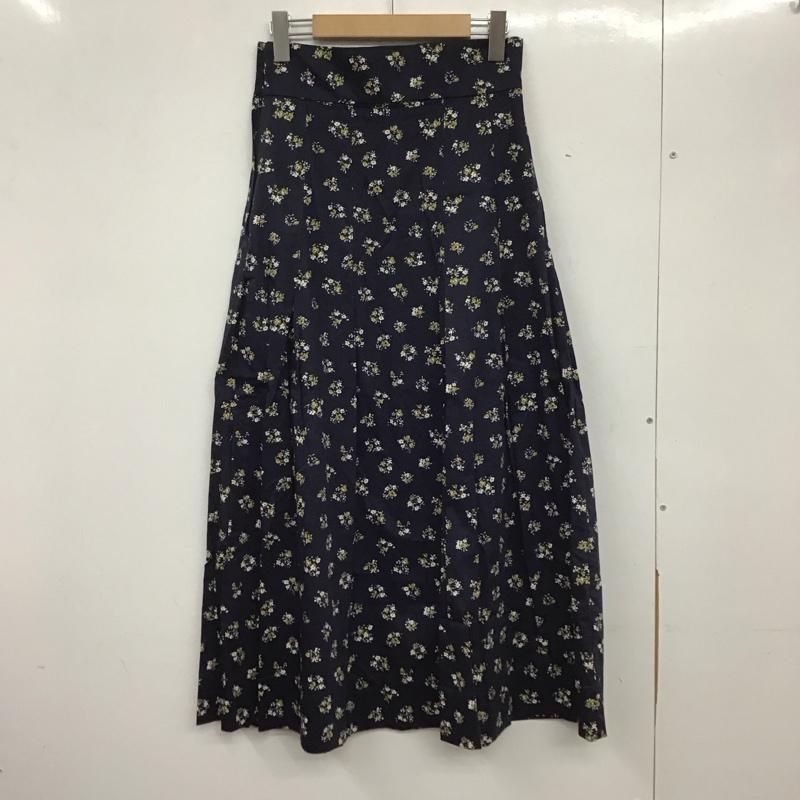ニコアンド niko and... スカート ロングスカート ×iamsumy S212FM03TO FREE 総柄 X 花柄 紺 / ネイビー / レディース USED 古着 中古 10139356