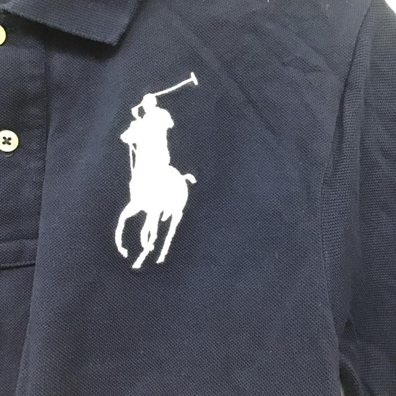 ポロラルフローレン POLO RALPH LAUREN ポロシャツ 半袖 M 無地 紺 / ネイビー / レディース USED 古着 中古 10134221