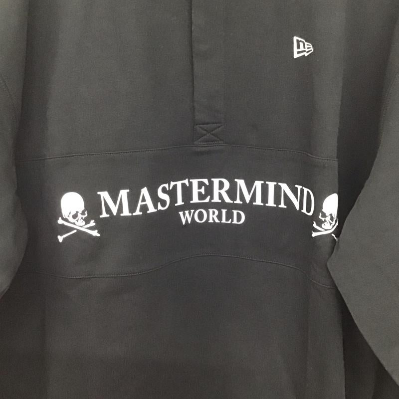 ニューエラ NEW ERA カットソー 長袖 長袖カットソー カラーシャツ プルオーバーシャツ mastermind XXL ロゴ、文字 黒 / ブラック / メンズ USED 古着 中古 10130713
