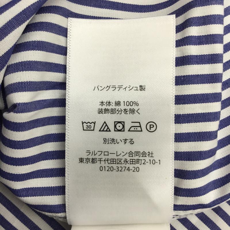 ポロラルフローレン POLO RALPH LAUREN シャツ、ブラウス 長袖 150cm ストライプ 青 / ブルー / ボーイズ USED 古着 中古 10135646