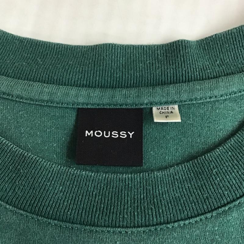 マウジー MOUSSY Tシャツ 半袖 010baq90-5550 MAKINGTSJ 半袖カットソー プリントTシャツ FREE ロゴ、文字 緑 / グリーン / レディース USED 古着 中古 10116317