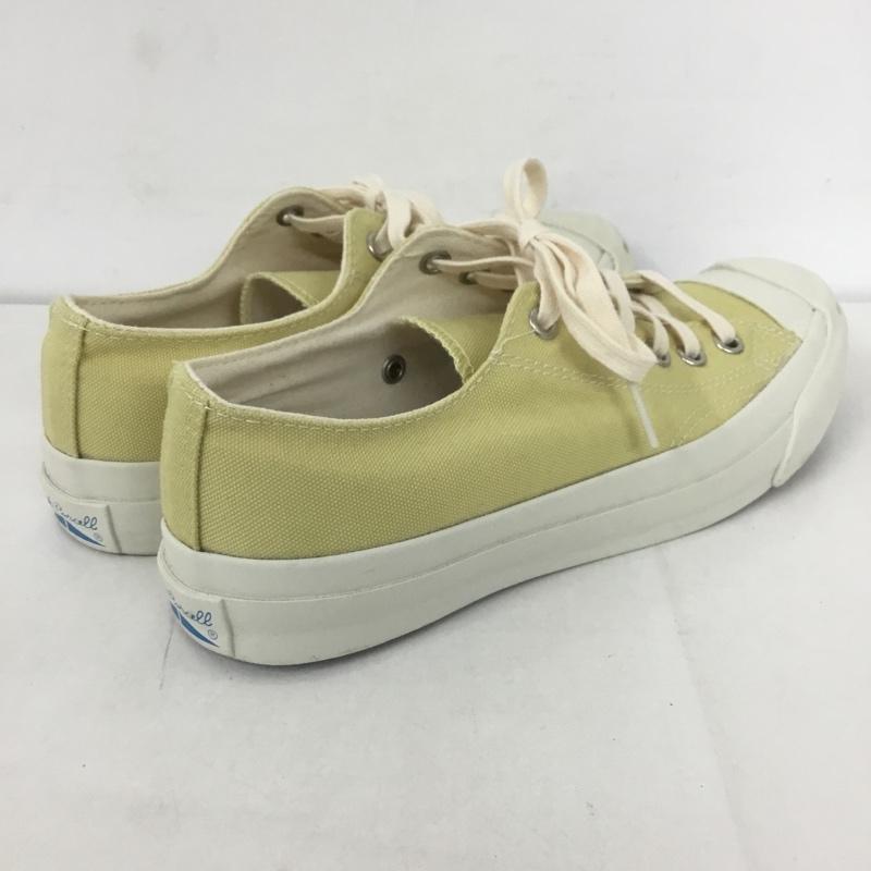 コンバース CONVERSE スニーカー スニーカー 1SC844 ジャックパーセル JACK PURCELL PET-CANVAS 23.5cm 23.5cm ロゴ、文字 黄 / イエロー / X 白 / ホワイト / レディース USED 古着 中古 10127009