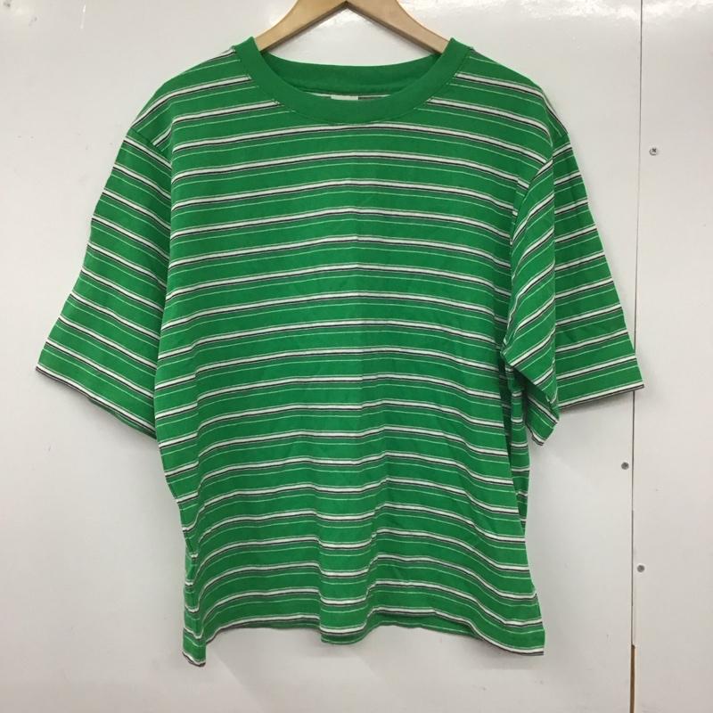 ニコアンド niko and... Tシャツ 半袖 nkn33609ad 半袖カットソー ボーダーシャツ クルーネックカットソー L ボーダー柄 緑 / グリーン / レディース USED 古着 中古 10128907