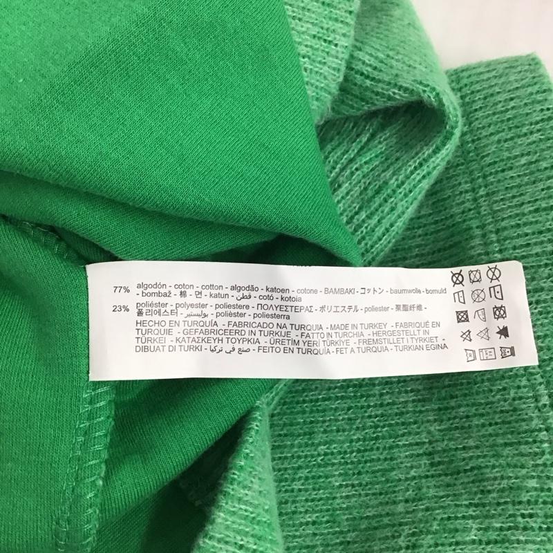 ザラ ZARA カーディガン 長袖 5584/007/500 M 無地 黄緑 / イエローグリーン / レディース USED 古着 中古 10124049
