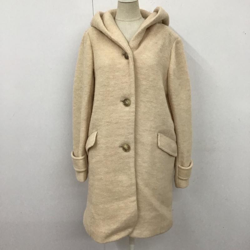エヘカソポ ehka sopo コート コート一般 1301499 スライバーニットフードコート M 無地 ベージュ / ベージュ / レディース USED 古着 中古 10122650