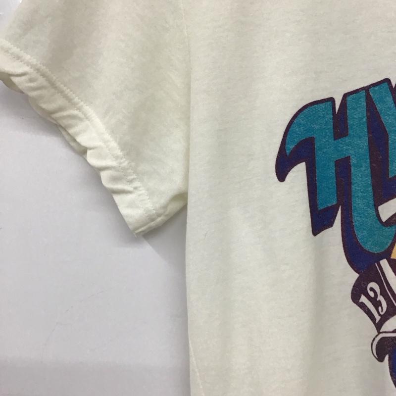 ヒステリックグラマー HYSTERIC GLAMOUR Tシャツ 半袖 半袖カットソー プリントTシャツ クルーネックカットソー FREE プリント 白 / ホワイト / レディース USED 古着 中古 10136283