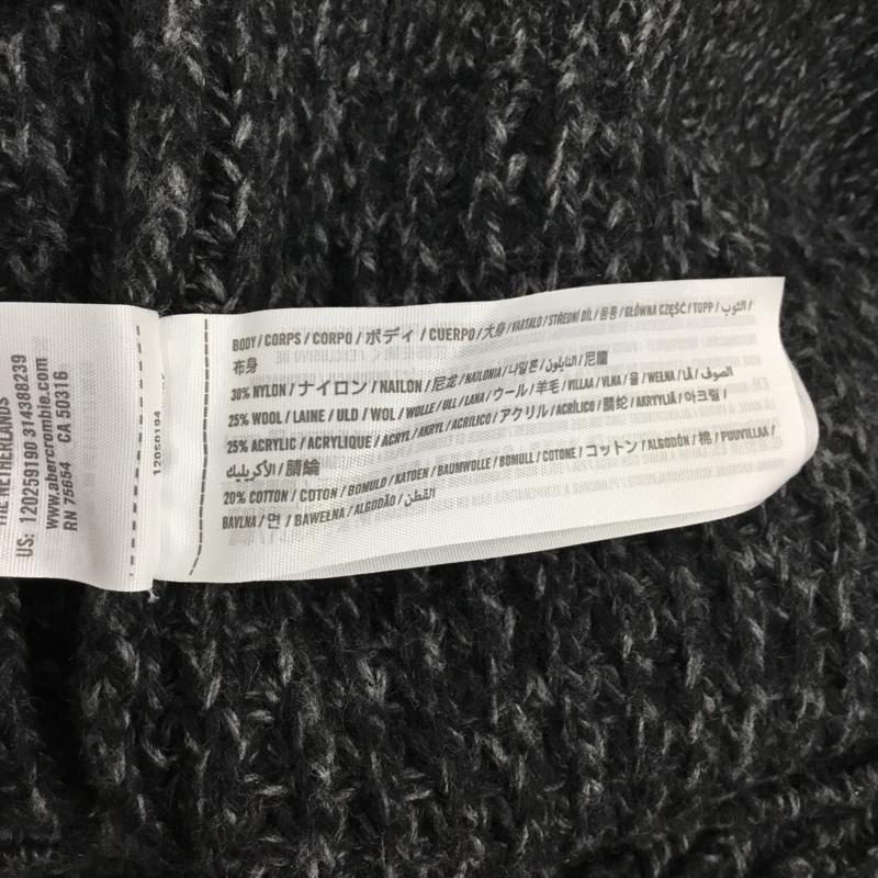 アバクロンビーアンドフィッチ ABERCROMBIE&FITCH ニット、セーター 長袖 長袖ニット ジップアップニットジャケット アウター セーター XXL 無地 灰 / グレー / メンズ USED 古着 中古 10122398
