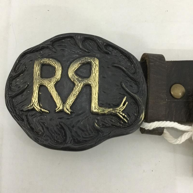 ダブルアールエル RRL ベルト・バックル ベルト スタッズ レザー 無地 ダークブラウン / ダークブラウン / メンズ USED 古着 中古 10128812