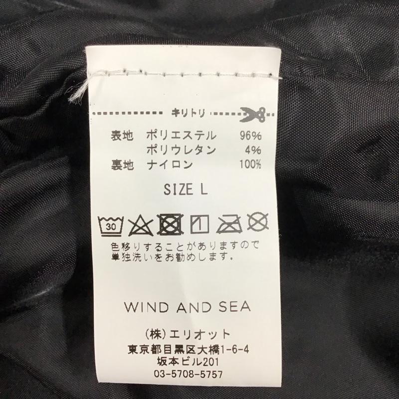 ウィンダンシー WIND AND SEA ジャケット、上着 ジャンパー、ブルゾン wds-jk-13 WATERPROOFPARKA マウンテンパーカ ジップアップジャケット アウター L ロゴ、文字 黒 / ブラック / メンズ USED 古着 中古 10113570