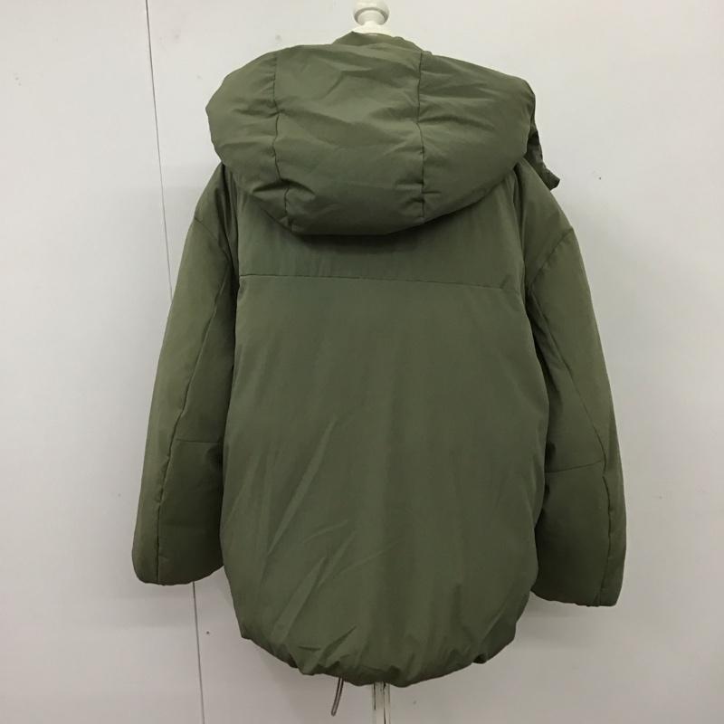 マウジー MOUSSY ジャケット、上着 ダウンジャケット 010faw30-5900 HOODEDMIDDLEPUFFERジャケット ジップアップジャケット アウター 2 無地 カーキ / カーキ / レディース USED 古着 中古 10119062