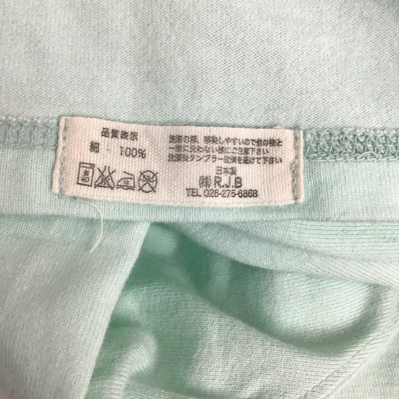 アールジェイビー R.J.B Tシャツ 半袖 フロントボタン Vネック 38 ロゴ、文字 薄緑 / ライトグリーン / メンズ USED 古着 中古 10107540
