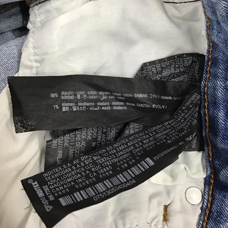 ザラ ZARA パンツ デニム、ジーンズ 40 無地 水色 / ライトブルー / レディース USED 古着 中古 10123436
