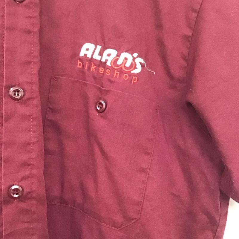 古着 USED シャツ、ブラウス 半袖 半袖シャツ 無地シャツ 古着 M ロゴ、文字 えんじ / ワインレッド / メンズ USED 古着 中古 10139043