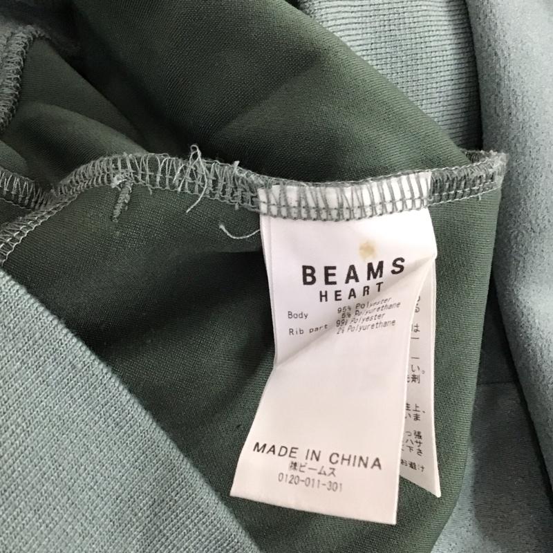 ビームス ハート BEAMS HEART トレーナー 長袖 長袖トレーナー スウェット クルーネック リブスウェットカットソー M 無地 緑 / グリーン /  メンズ USED 古着 中古 10119506