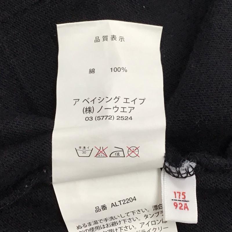 アベイシングエイプ A BATHING APE カットソー 長袖 長袖カットソー クルーネックカットソー ロングスリーブカットソー プリントTシャツ M プリント 黒 / ブラック / メンズ USED 古着 中古 10121425