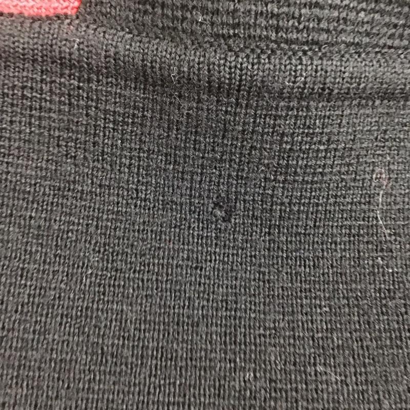 ポロバイラルフローレン Polo by RALPH LAUREN ニット、セーター 長袖 90s 1992年 Alpline L 無地 黒 / ブラック / X 赤 / レッド / メンズ USED 古着 中古 10106249