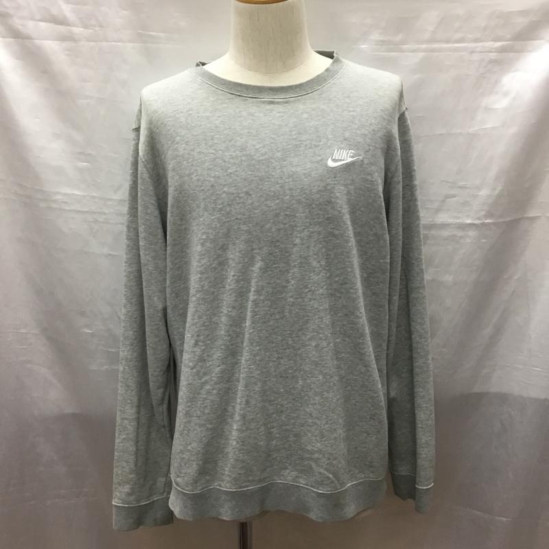 ナイキ NIKE トレーナー 長袖 854343 063 スウェット XL ロゴ、文字 灰 / グレー /  メンズ USED 古着 中古 10118960