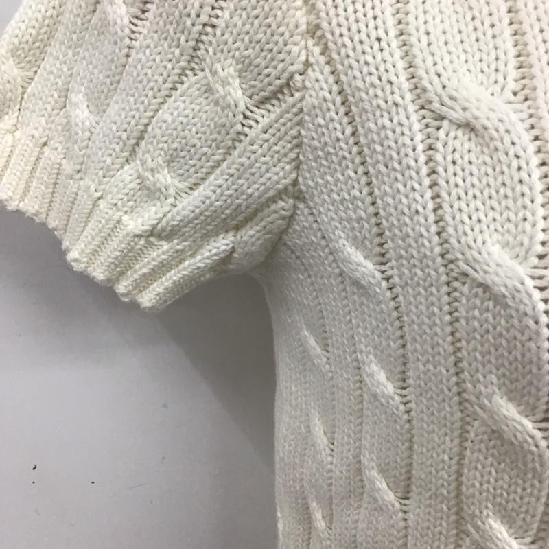 ラルフローレン RALPHLAUREN ニット、セーター 半袖 半袖ニットカットソー タートルネック セーター L 白 / ホワイト / レディース USED 古着 中古 10125958
