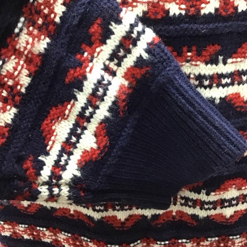 トミーヒルフィガー TOMMY HILFIGER ニット、セーター 長袖 長袖ニットカットソー セーター クルーネックニットカットソー L 総柄 マルチカラー / マルチカラー / メンズ USED 古着 中古 10111030