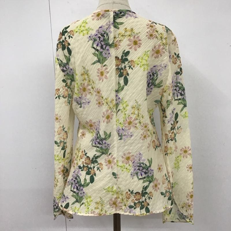 ザラ ZARA カットソー 長袖 Vネック M 花柄 マルチカラー / マルチカラー /  レディース USED 古着 中古 10113065