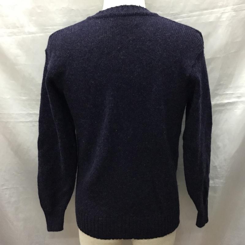 ポロバイラルフローレン Polo by RALPH LAUREN ニット、セーター 長袖 長袖ニットカットソー ニット セーター クルーネックニット L ロゴ、文字 紺 / ネイビー / メンズ USED 古着 中古 10122315