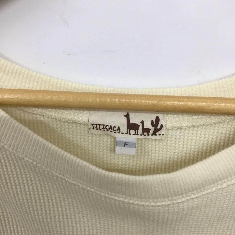 チチカカ TITICACA カットソー 半袖 半袖カットソー 無地Tシャツ クルーネックカットソー FREE 無地 白 / ホワイト / レディース USED 古着 中古 10136274